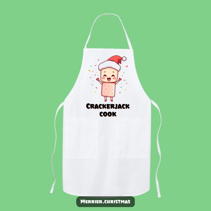 Funny Christmas Cracker Apron - Popping Chef Character, Great Humorous Gift!