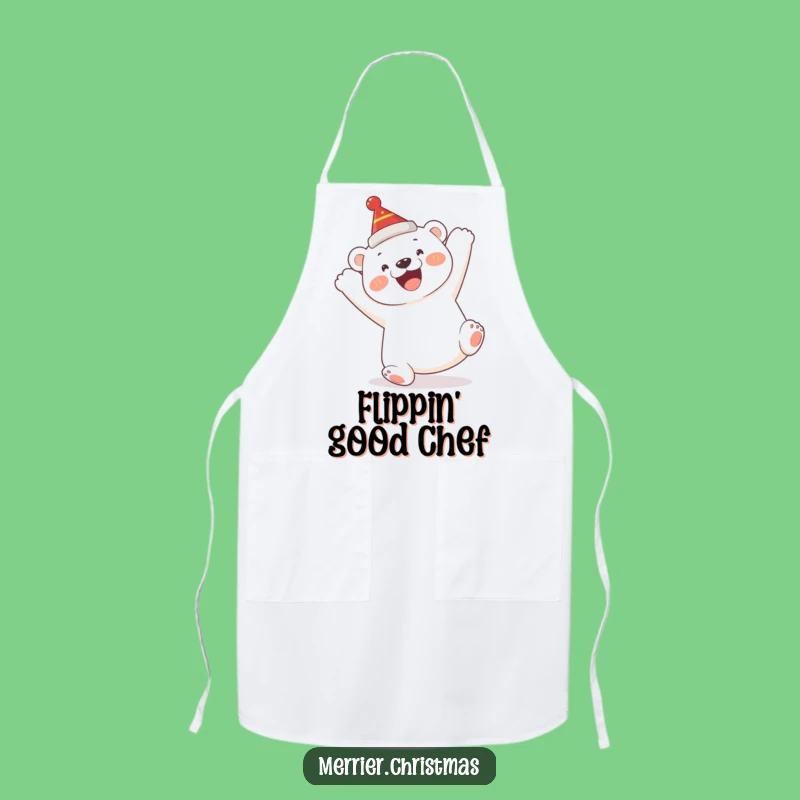 Funny Polar Bear Cub Apron: Cook with Joyful Fun!