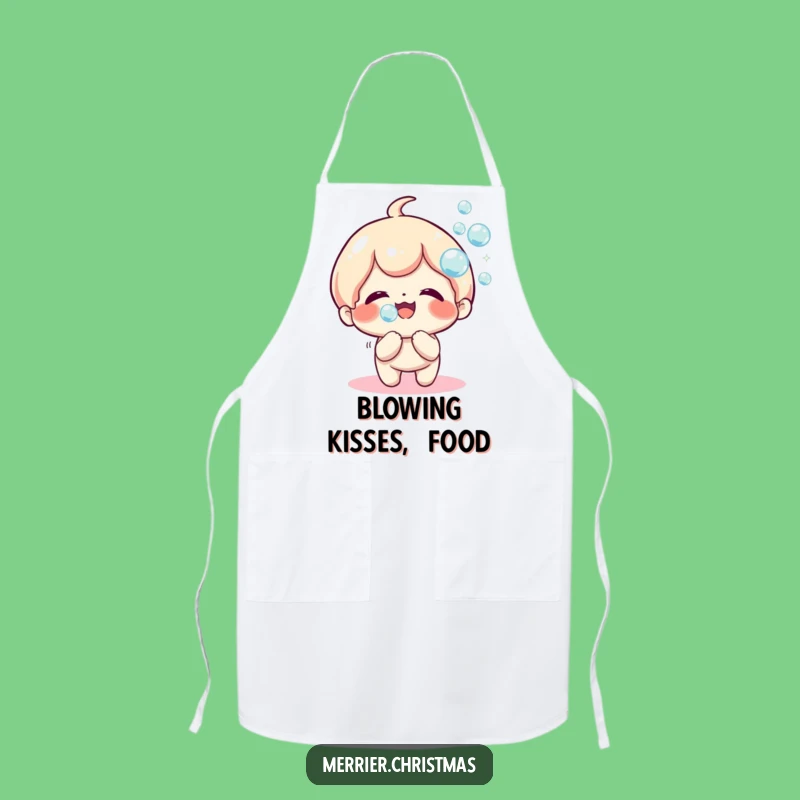 Funny Kawaii Bubble Blower Apron, Cook with Joyful Bubbles!