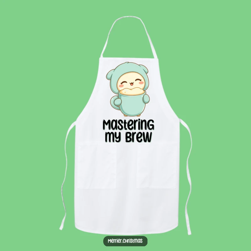 Funny Kawaii Winking Drinker Apron: Cook with a Wink and a Smile!