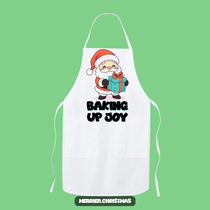 Funny Santa Gift Apron - Cook with Christmas Spirit and Joy