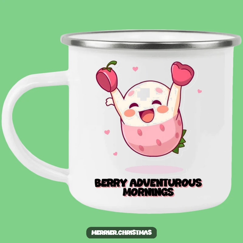 Funny Holly Berry Somersault Camping Mug - Festive Adventures!