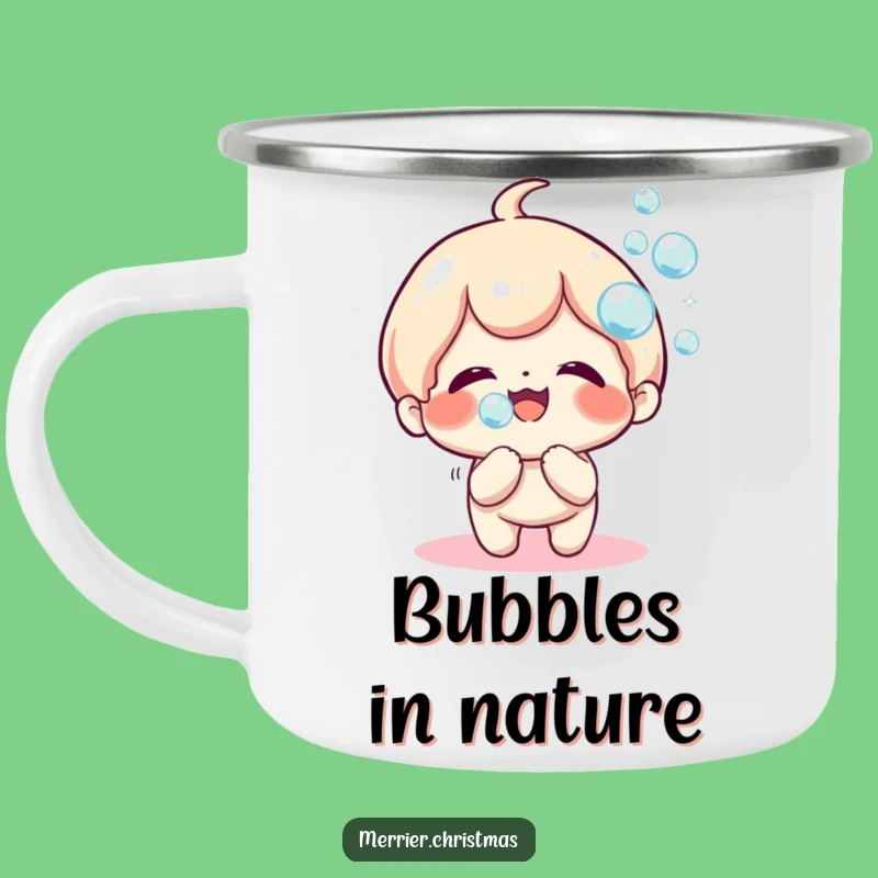 Durable Funny Kawaii Bubble Blower Camping Mug, Adventure with Joy!