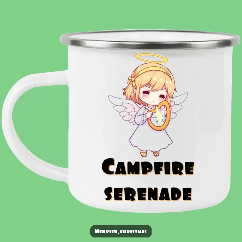 Funny Angel Harp Camping Mug: Heavenly Sips for Hilariously Peaceful Outdoor Moments