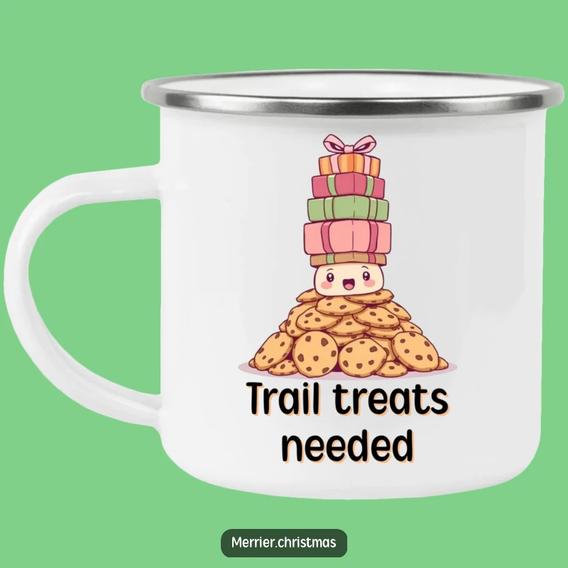 Funny Bewildered Cookie Pile Camping Mug - Adventure Humor Gift