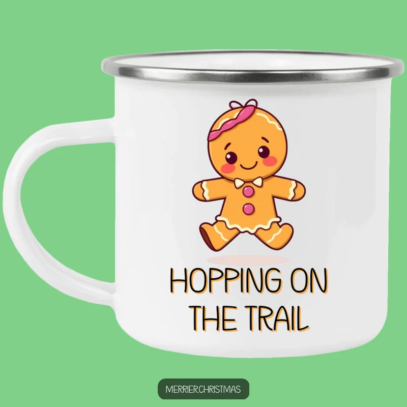 Funny Gingerbread Hop Camping Mug: Sweet Adventures and Hilarious Holiday Gift