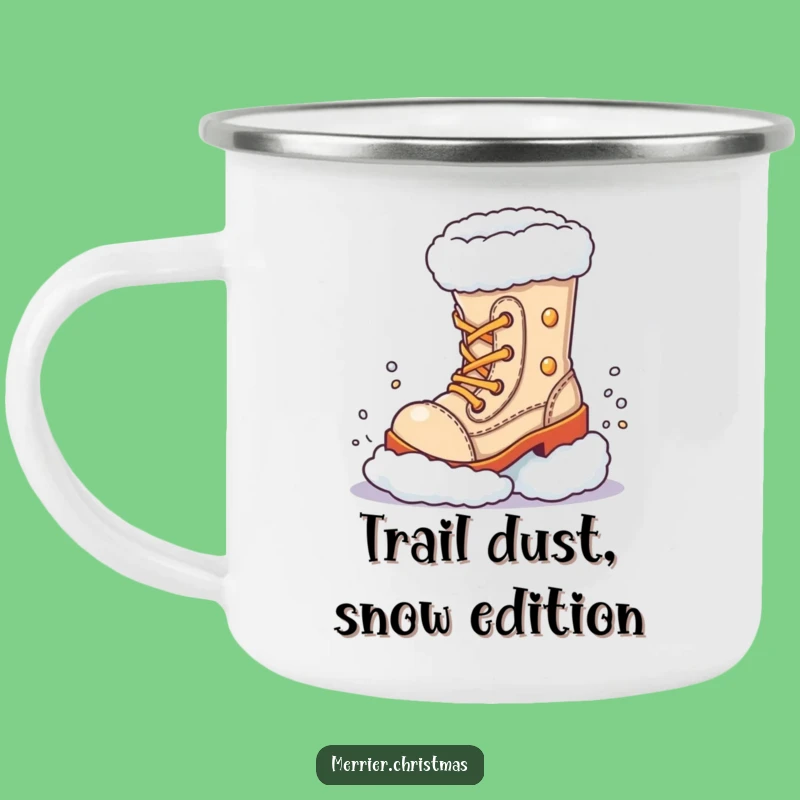 Funny Festive Boot Snow Kick Camping Mug - Adventure & Laughter!