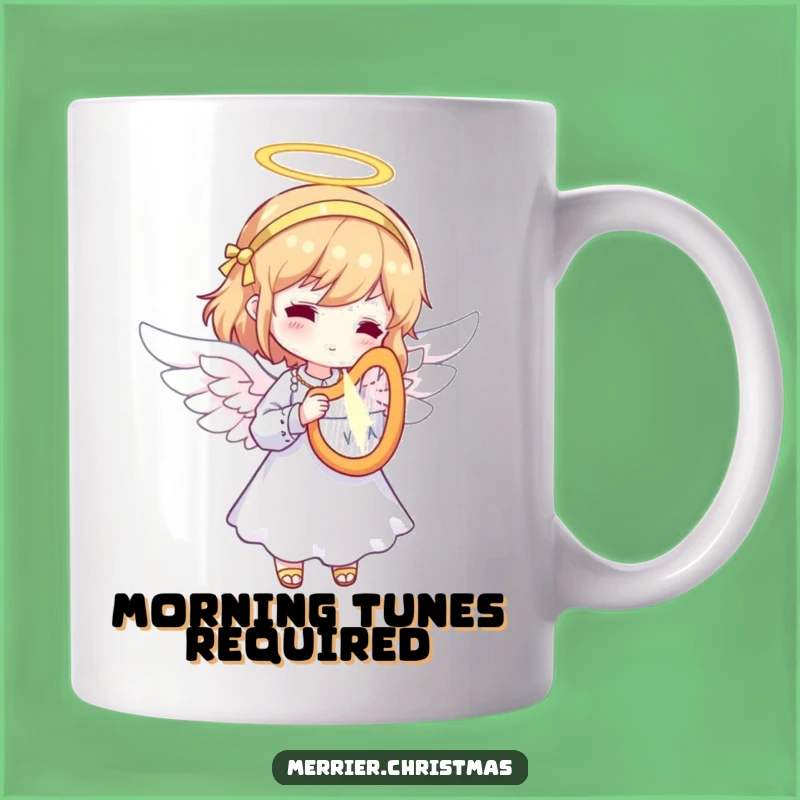 Funny Angel Harp Mug: Heavenly Humor Gift for Divine Morning Sips