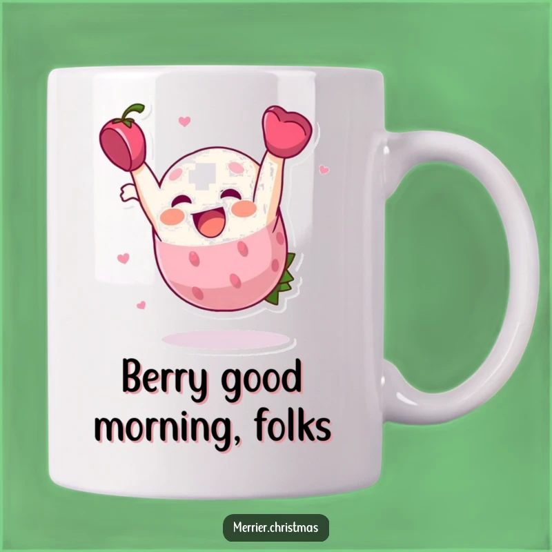 Funny Holly Berry Somersault Mug - Cheerful Winter Brew Gift!