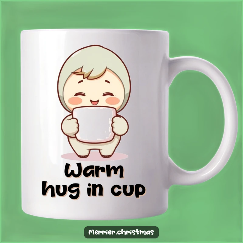 Funny Warm Smile Mug: Enjoy Your Cozy Drink with a Friendly Character!