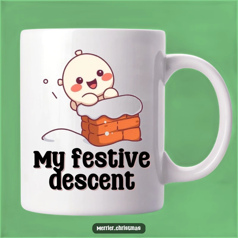 Funny Kawaii Chimney Slider Mug: The Perfect Hilarious Christmas Gift for Holiday Cheer!