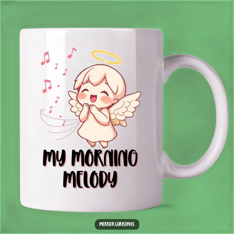 Funny Angel Singing Mug - Joyful Kawaii Melody - Peaceful Gift Idea