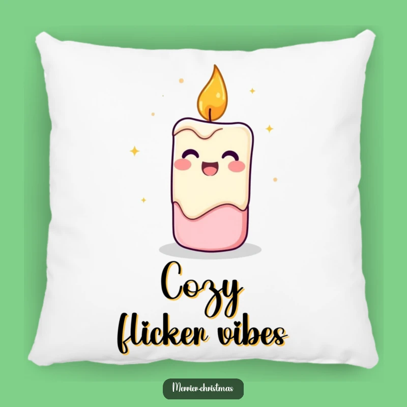 Funny Cheerful Candle Pillow: Cozy Comfort with Flickering Energy!