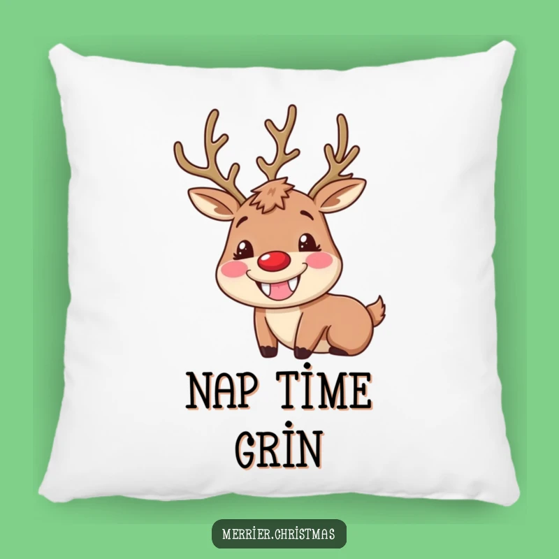 Funny Reindeer Pillow: Cozy Up with a Goofy Grin for Hilarious Comfort
