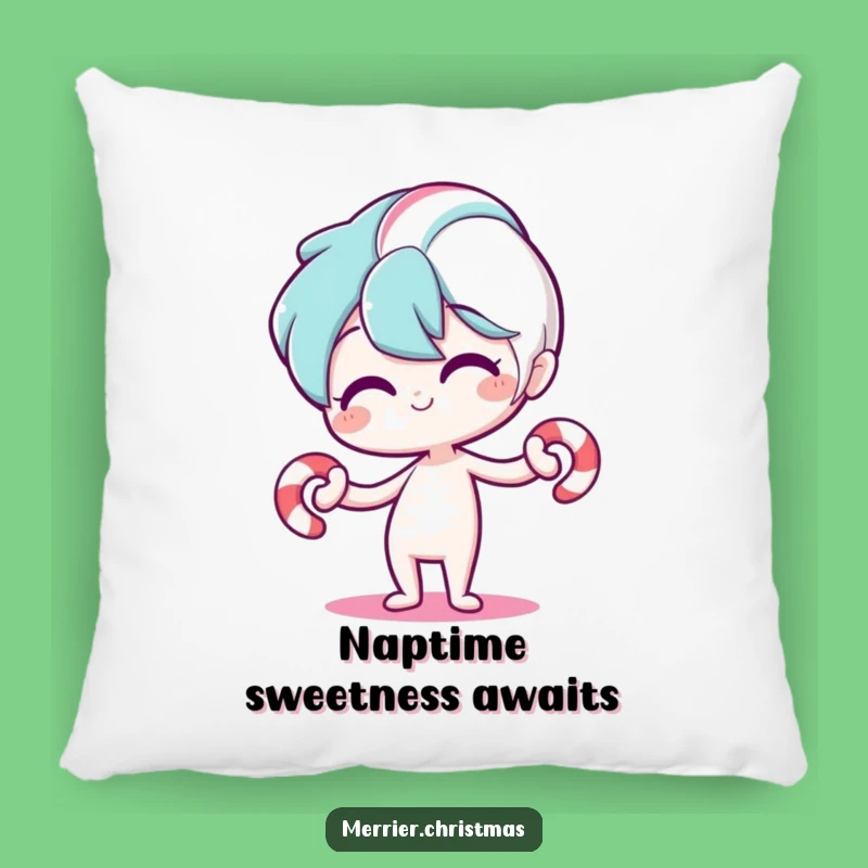 Funny Candy Cane Pillow: Soft Comfort with a Playful Bend for Cozy Humor