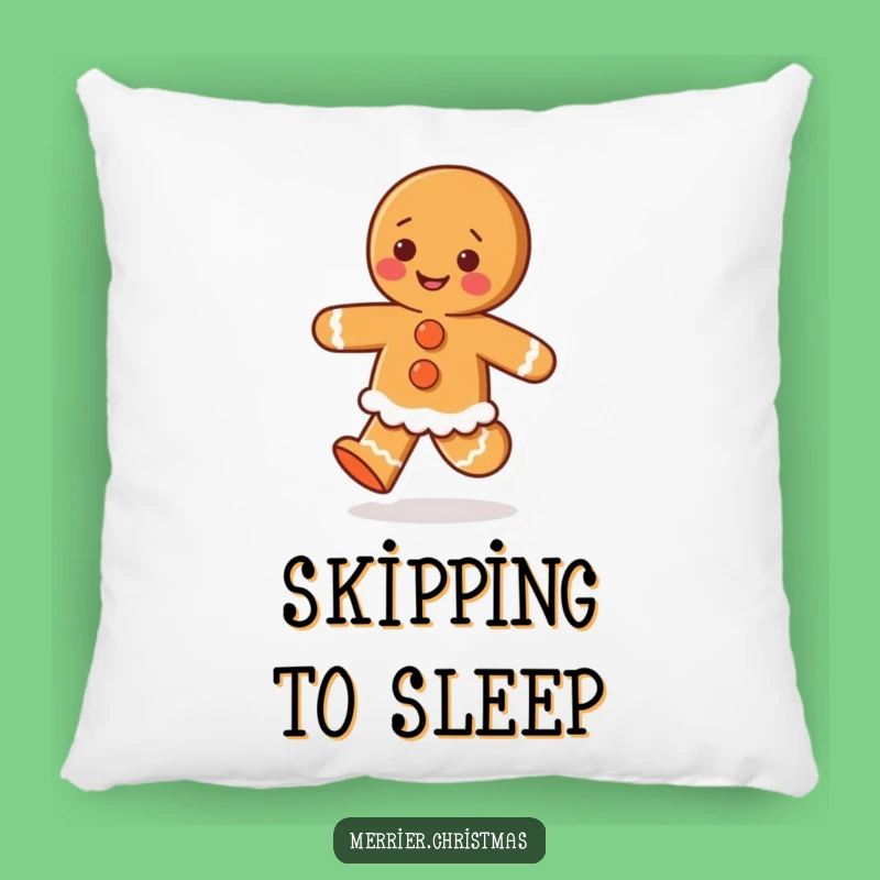 Funny Gingerbread Pillow: Cozy Skipping Comfort, Sweet Funny Gift