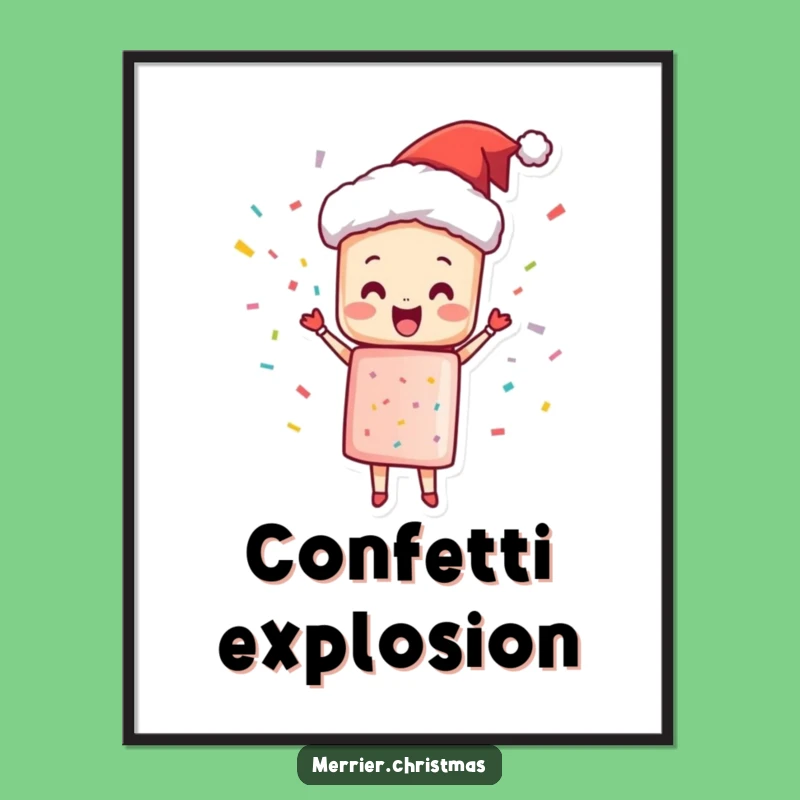Funny Christmas Cracker Digital Art - Popping Character, Printable Humorous Gift!