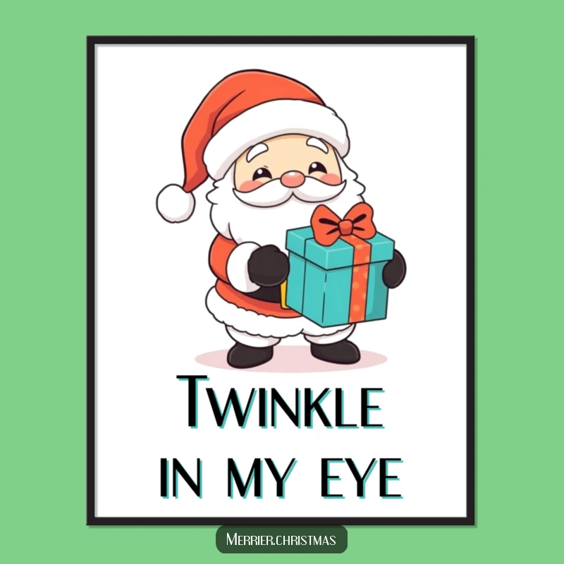 Funny Santa Gift Digital Art - Instant Holiday Cheer for Your Space