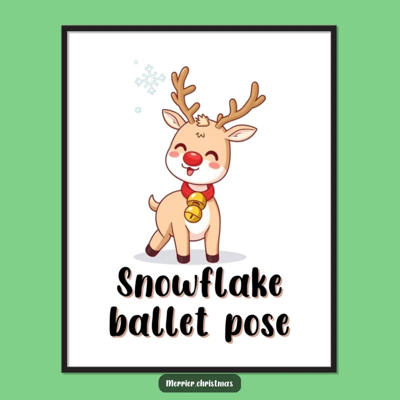 Instant Download Funny Reindeer Art: Festive Decor, Unique Humorous Gift!