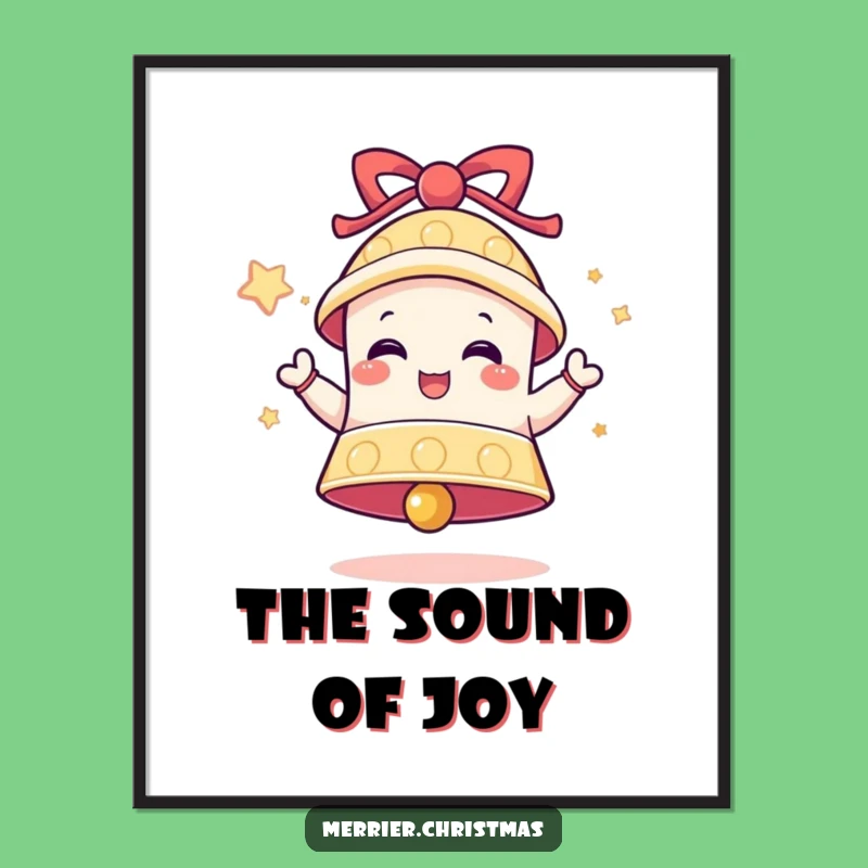 Funny Festive Bell Digital Art: Instant Delight for Your Walls!
