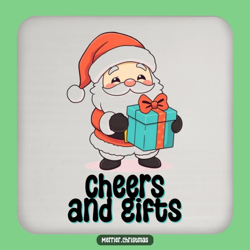 Funny Santa Gift Coaster - Protect Surfaces with Holiday Humor