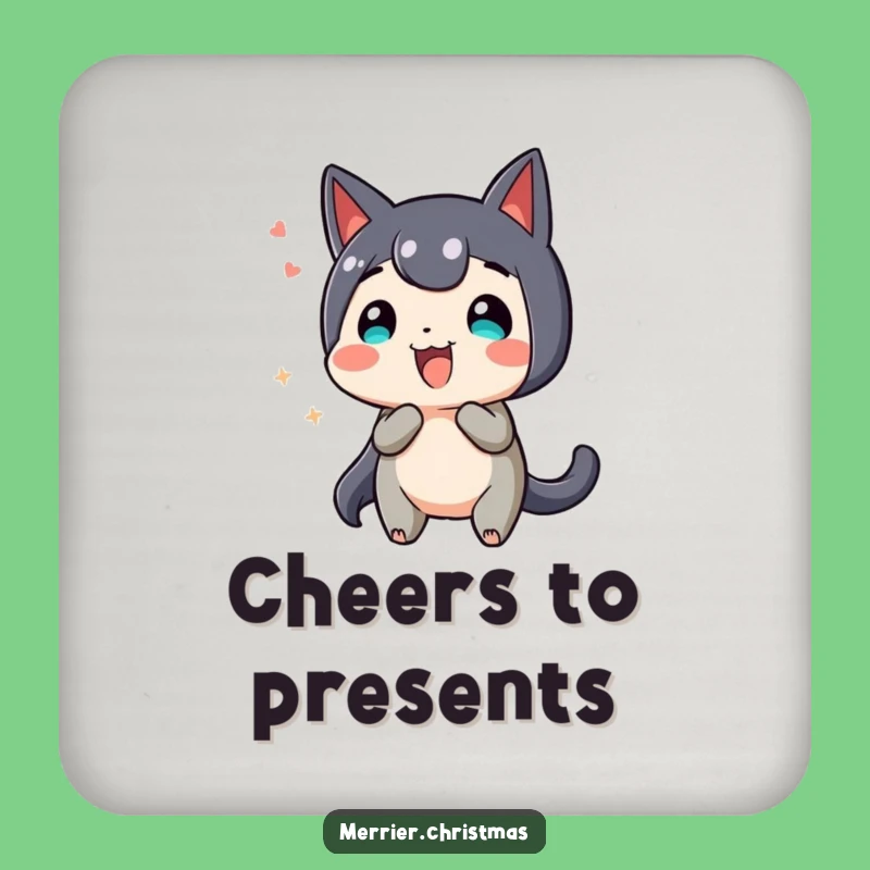 Funny Wiggling Present Coaster - Add Excitement to Your Table!