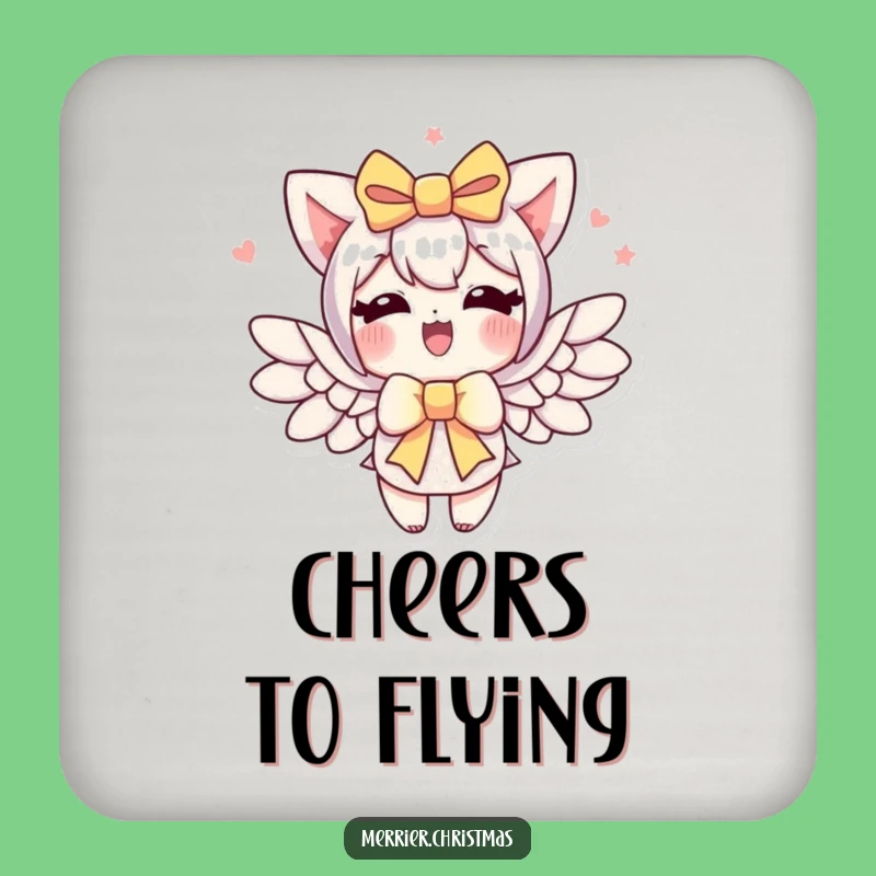 Funny Gift Bow Coaster: Flying Wings Drink Coaster, Humorous Gift Set