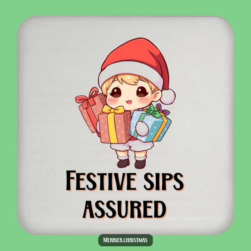 Funny Santa Coaster: Festive Gift Protector, Holiday Table Gift
