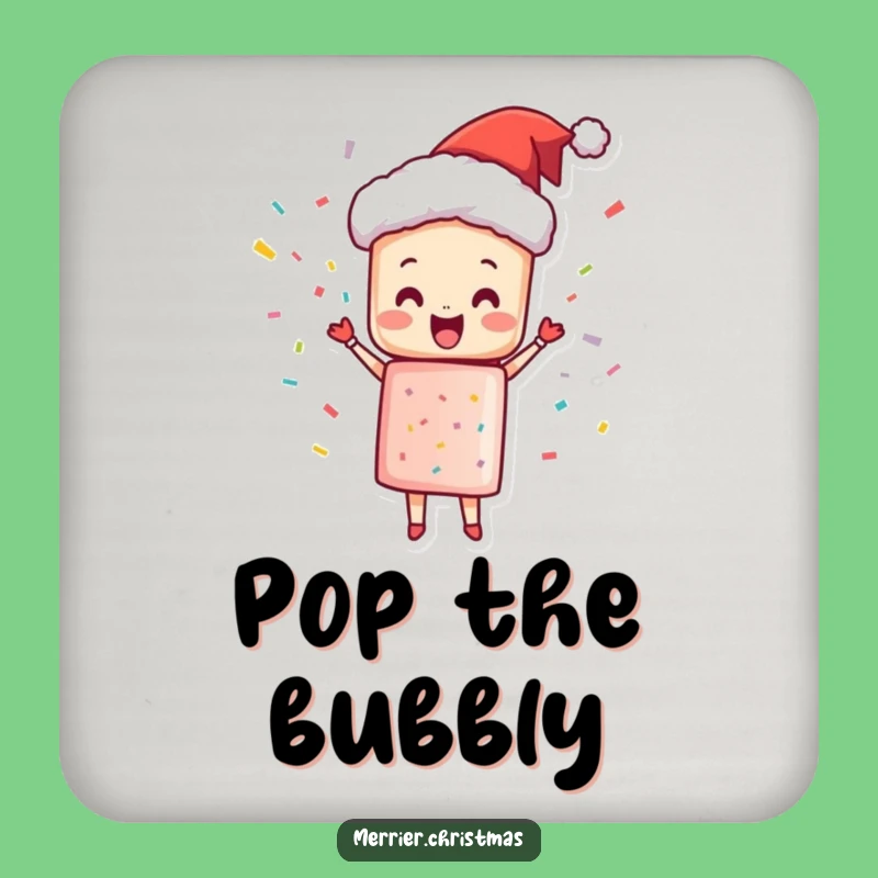 Funny Christmas Cracker Coaster - Popping Table Protection, Festive Humorous Gift!