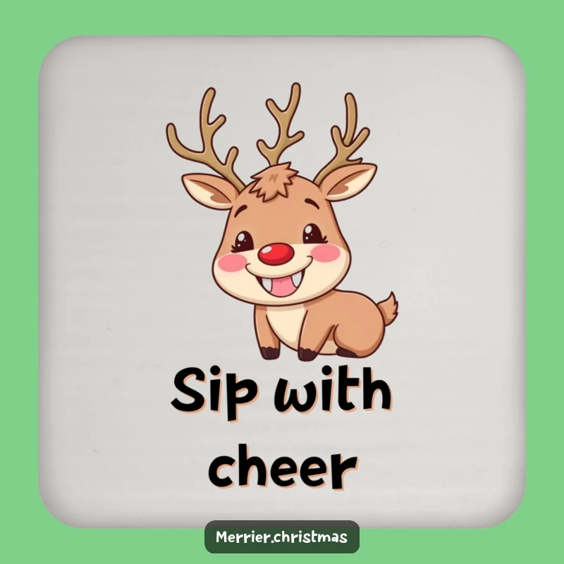 Funny Reindeer Coasters: Goofy Grin Protection for Hilariously Protected Surfaces