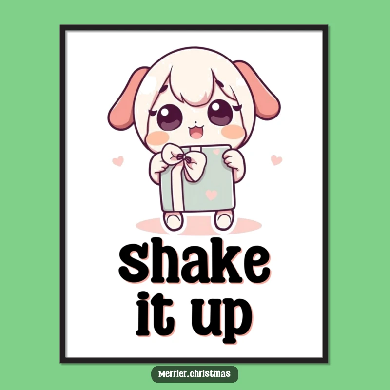 Funny Kawaii Gift Shaker Poster, Vibrant Wall Art for Joyful Homes!