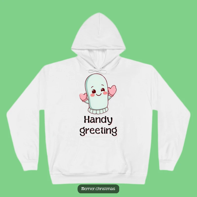 Cozy Funny Waving Mitten Hoodie: Warm Hugs & Happy Waves!