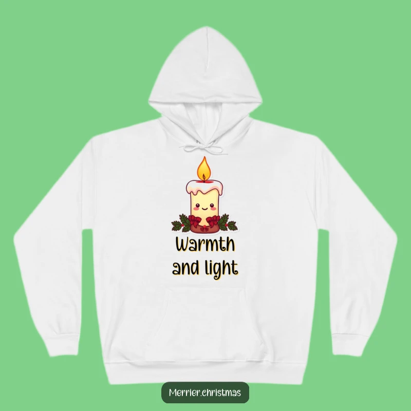 Funny Christmas Candle Hoodie: Cozy Smiling Flame Sweatshirt, Perfect Humorous Gift