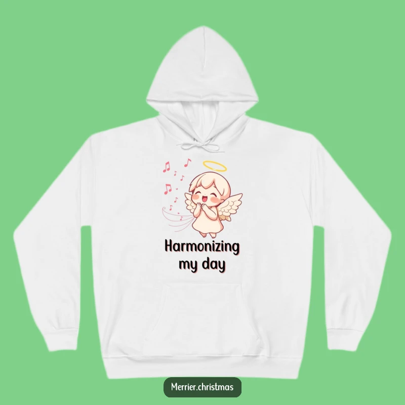 Cozy Funny Angel Hoodie - Singing Kawaii Melody - Warm Gift Idea