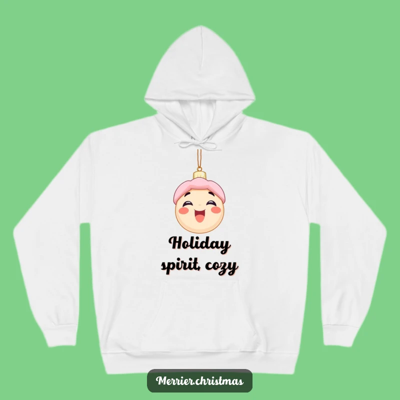 Funny Christmas Hoodie: Excited Ornament Character's Cozy Cheer - Warm Humorous Gift