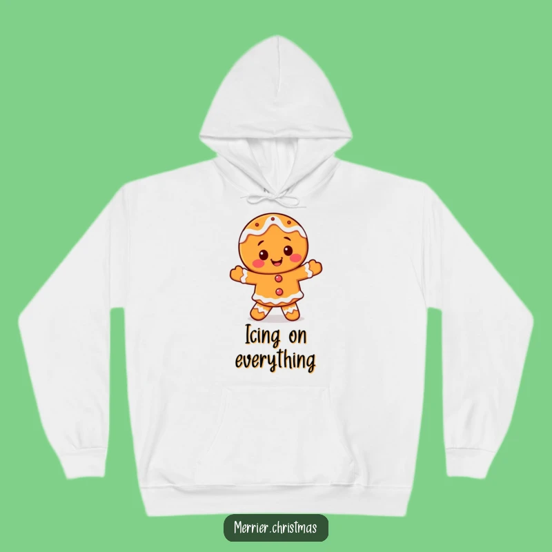 Funny Gingerbread Dance Hoodie - Cozy Iced Character, Perfect Holiday Warmth!
