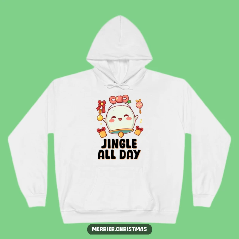 Funny Jingle Bell Hoodie - Cozy Cheerful Character, Ultimate Humorous Gift!