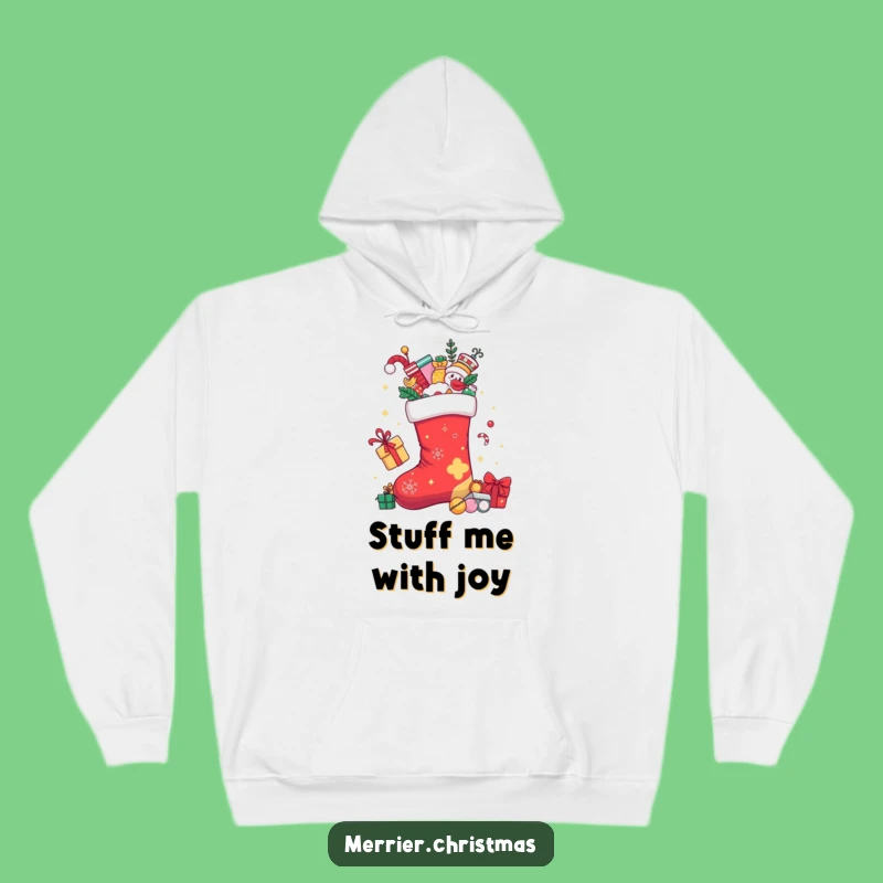 Funny Christmas Stocking Hoodie: Cozy Up with Holiday Treasures and Humor