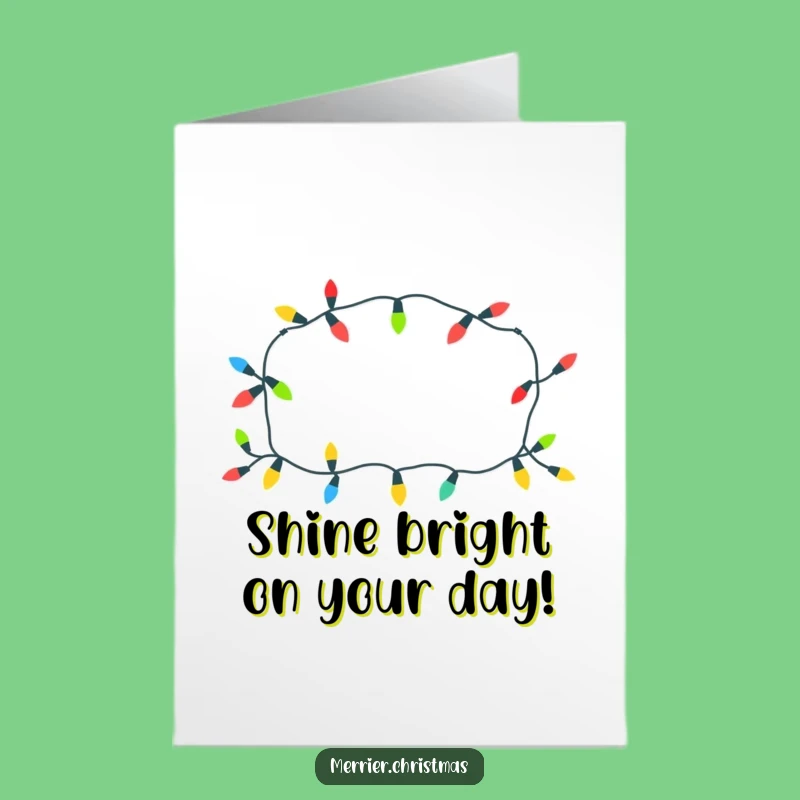 Free Printable Birthday Card: Cheerful Lights, Funny Pattern, Bright Birthday Wishes!