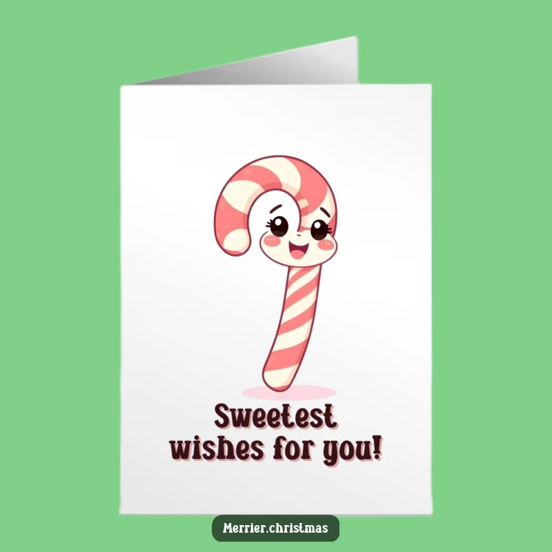Free Printable Birthday Card: Spinning Candy Cane - Funny, Sweet Birthday Wishes!