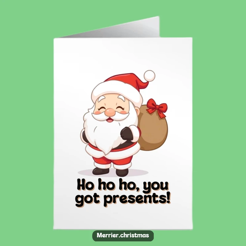 Free Printable Santa Birthday Card: Funny Holiday Gift for a Jolly Celebration