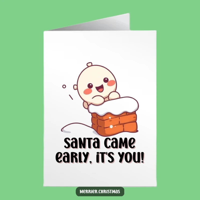 Free Printable Birthday Card: Kawaii Chimney Slide Funny Downloadable Gift for Instant Joy