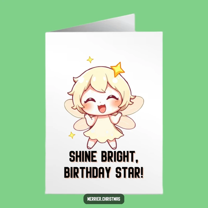 Free Printable Birthday Card: Twinkling Fairy Light Funny Delight Downloadable Gift