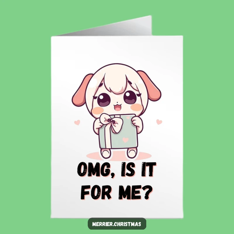 Free Printable Congrats Card: Shaking Gift Kawaii Humor Downloadable Surprise