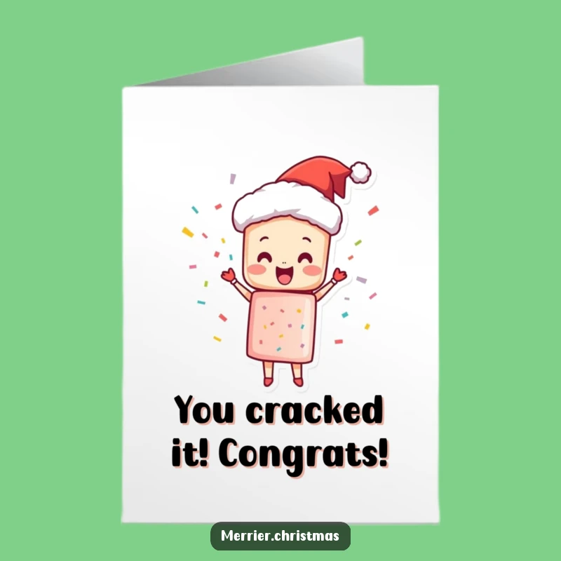 Free Printable Cracker Congrats Card: Funny Confetti Downloadable Celebration!