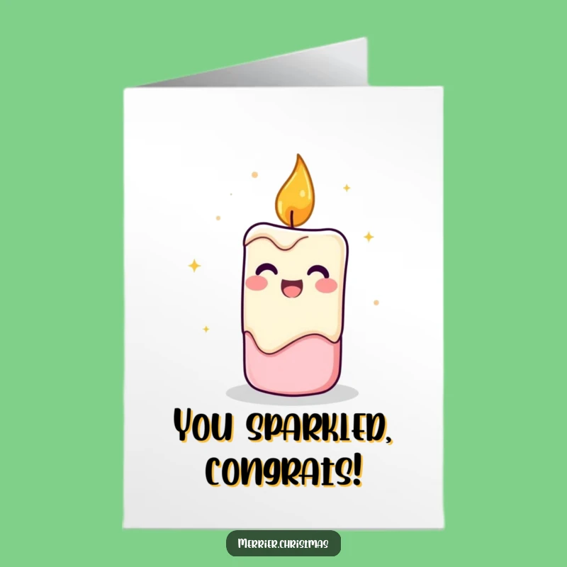 Free Printable Congrats Card: Candle's Bright Spark - Funny Downloadable