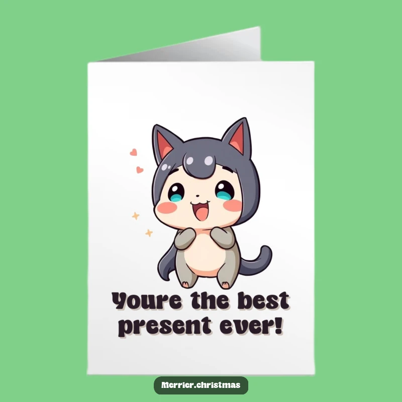 Free Printable Congrats Present Card: Funny Wiggling Downloadable for Celebrations