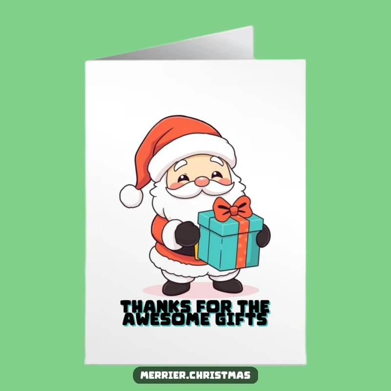 Free Printable Thank You Santa Card: Twinkling Character, Heartwarming Downloadable Gift