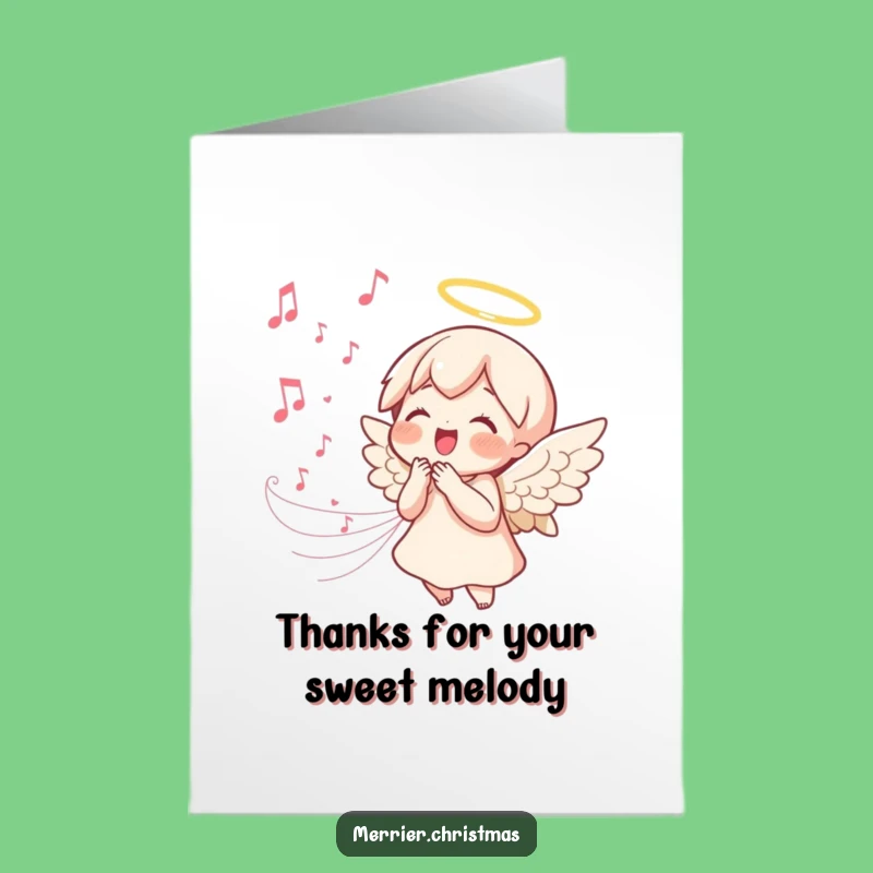 Grateful Angel Thank You Card: Singing Free Printable, Heartfelt Message