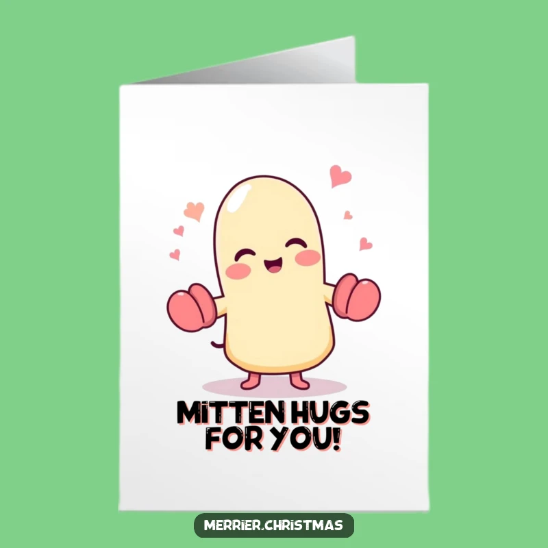 Free Printable Dancing Mitten Thank You Card: Glee-Filled Character, Funny Downloadable Gift